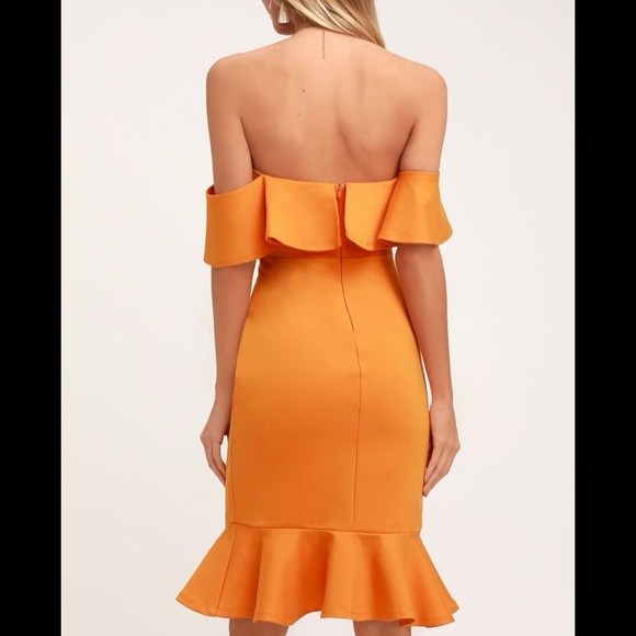 Lulus confidence boost orange dress - Picture 2 of 3